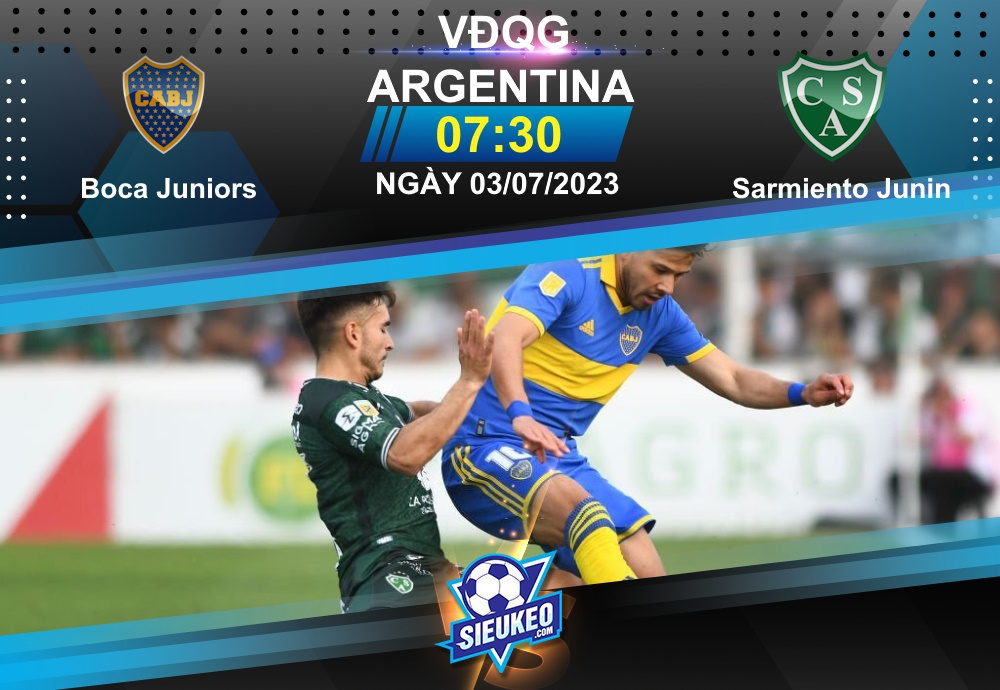 Soi kèo bóng đá Boca Juniors vs Sarmiento Junin 07h30 ngày 03/07/2023: 1 bàn quyết định