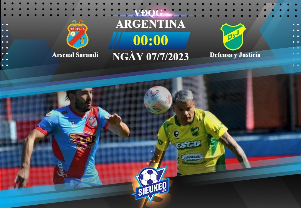 Soi kèo bóng đá Arsenal Sarandi vs Defensa y Justicia 00h00 ngày 07/07/2023: Chủ nhà sa lầy