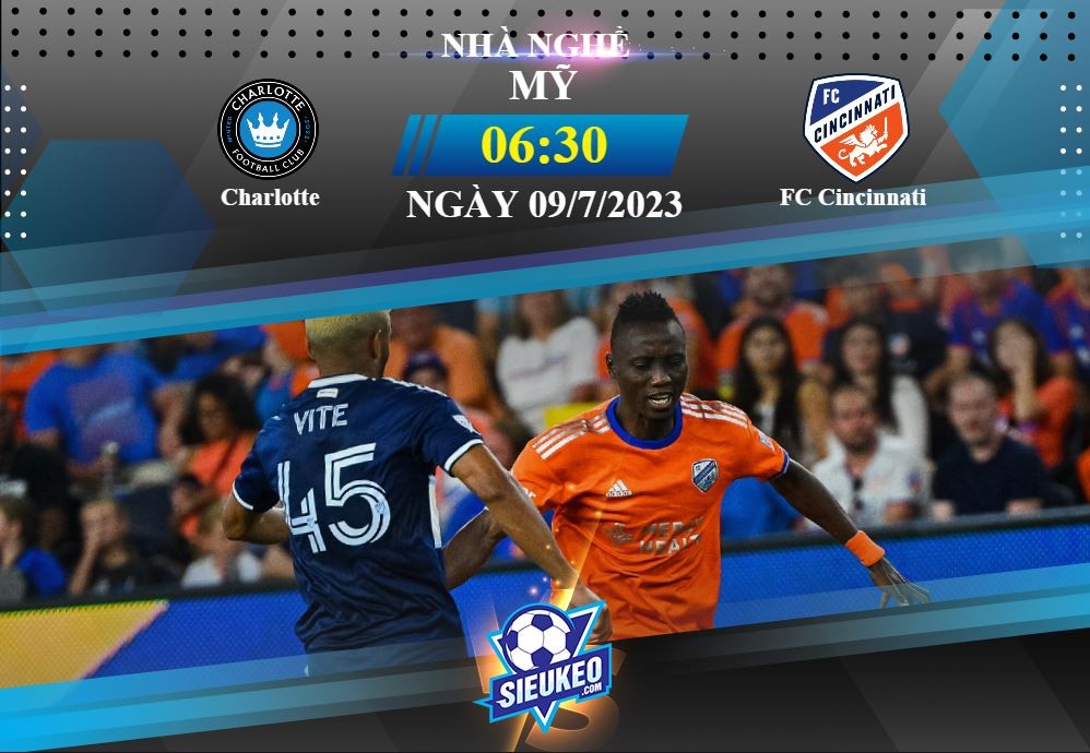 Soi kèo bóng đá Charlotte vs FC Cincinnati 06h30 ngày 09/07/2023: 1 điểm chia đều