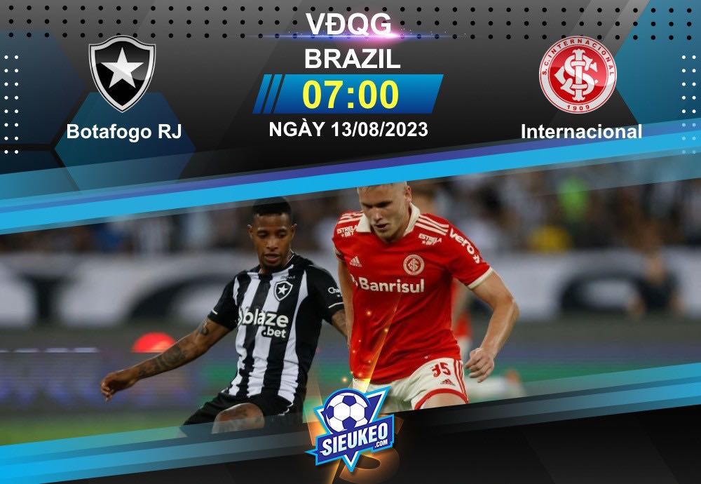 Soi kèo bóng đá Botafogo RJ vs Internacional 07h00 ngày 13/08/2023: Nhấn chìm đối thủ