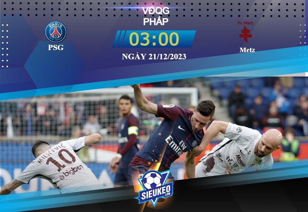 Soi kèo bóng đá PSG vs Metz 03h00 ngày 21/12/2023: Chiến thắng thuyết phục