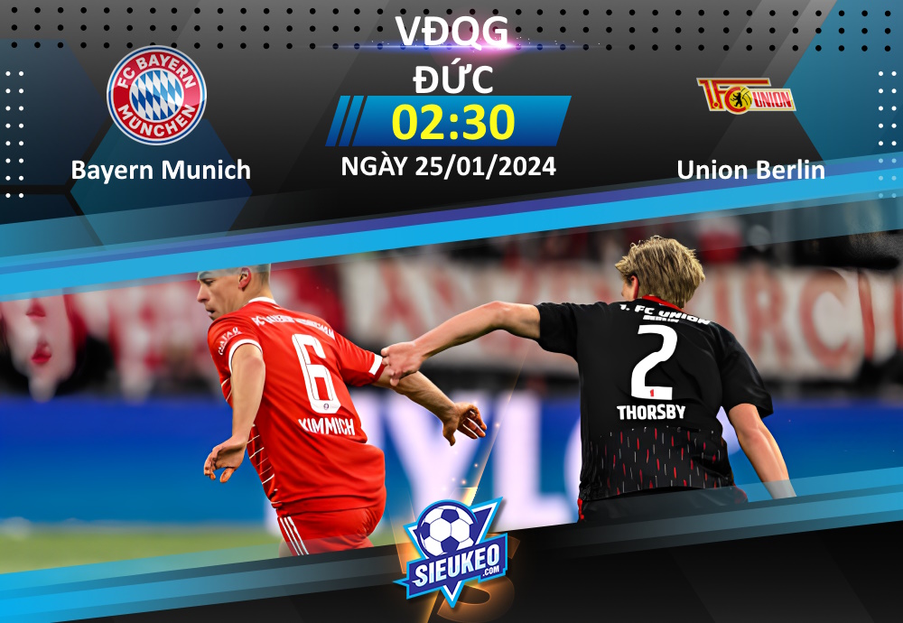 Soi kèo bóng đá Bayern Munich vs Union Berlin 02h30 ngày 25/01/2024: Union gặp khó