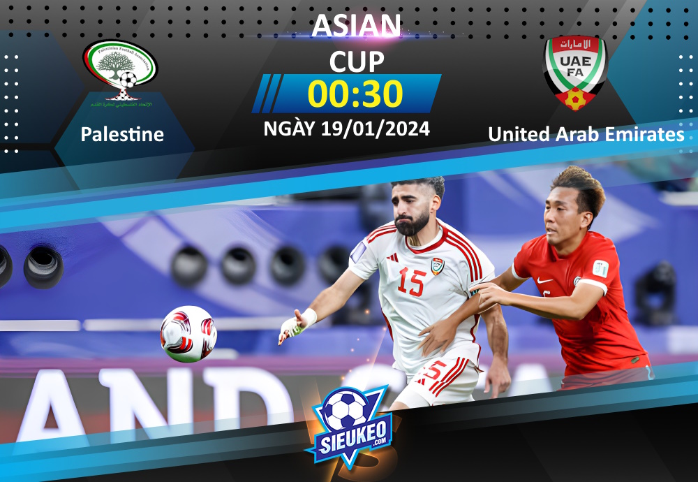Soi kèo bóng đá Palestine vs United Arab Emirates 00h30 ngày 19/01/2024: 3 điểm nhẹ nhàng