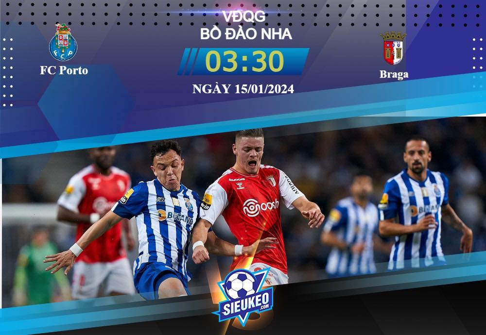 Soi kèo bóng đá FC Porto vs Braga 03h30 ngày 15/01/2024: Trận cầu tâm điểm