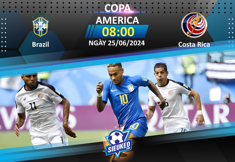 Soi kèo bóng đá Brazil vs Costa Rica 08h00 ngày 25/06/2024: Cách biệt cho Selecao