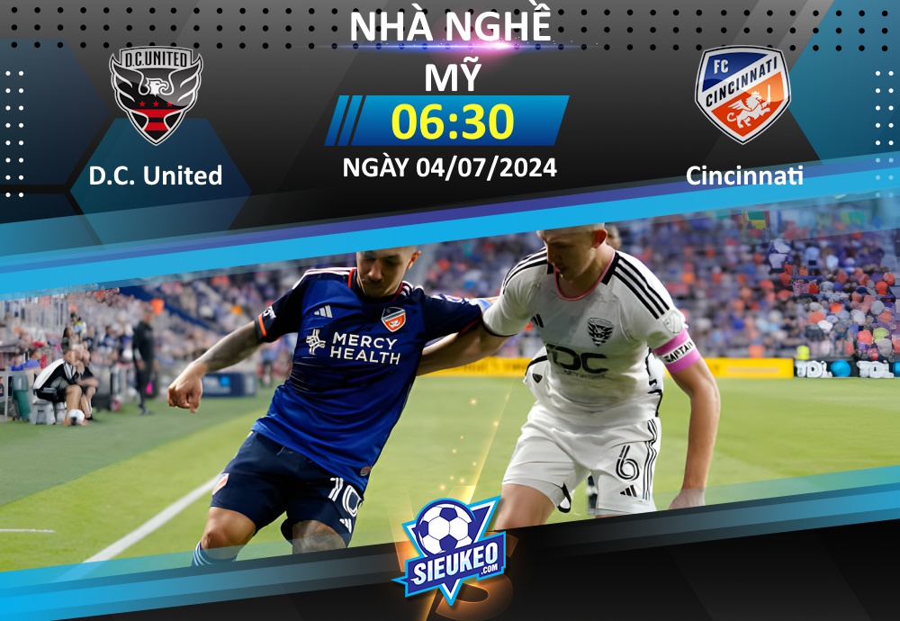 Soi kèo bóng đá D.C United vs Cincinnati 06h30 ngày 04/07/2024: Nối dài thất vọng