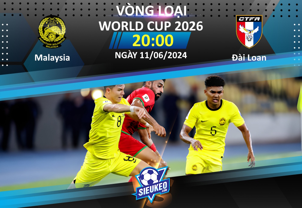 Soi kèo bóng đá Malaysia vs Đài Loan 20h00 ngày 11/06/2024: 3 điểm ở lại