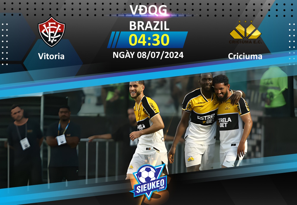 Soi kèo bóng đá Vitoria vs Criciuma 04h30 ngày 08/07/2024: Đồng cân đồng lạng