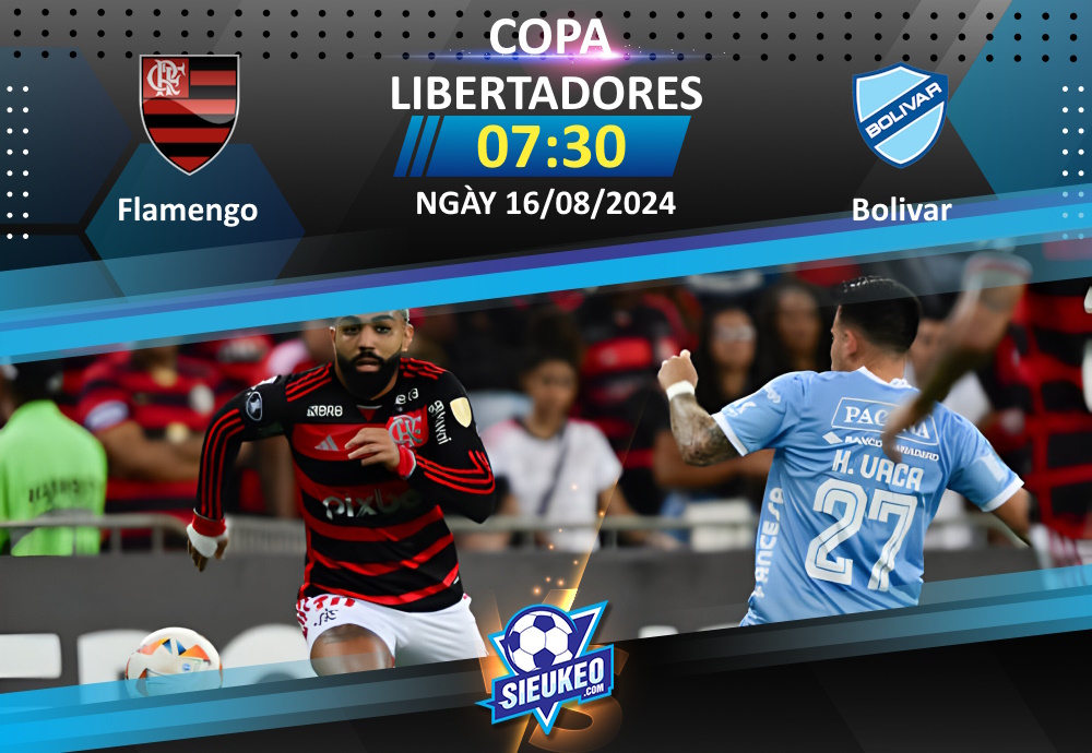 Soi kèo bóng đá Flamengo RJ vs Bolivar 07h30 ngày 16/08/2024: Chủ nhà thị uy