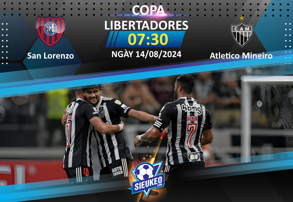 Soi kèo bóng đá San Lorenzo vs Atletico Mineiro 07h30 ngày 14/08/2024: Lợi thế mong manh