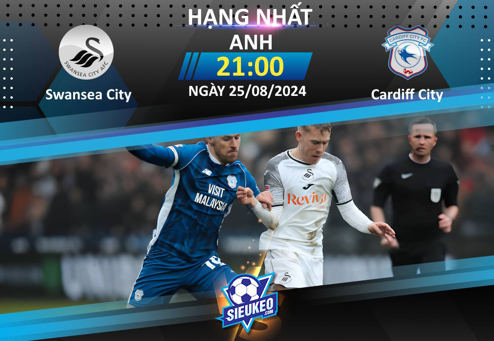 Soi kèo bóng đá Swansea City vs Cardiff City 21h00 ngày 25/08/2024: Tự tin đón khách