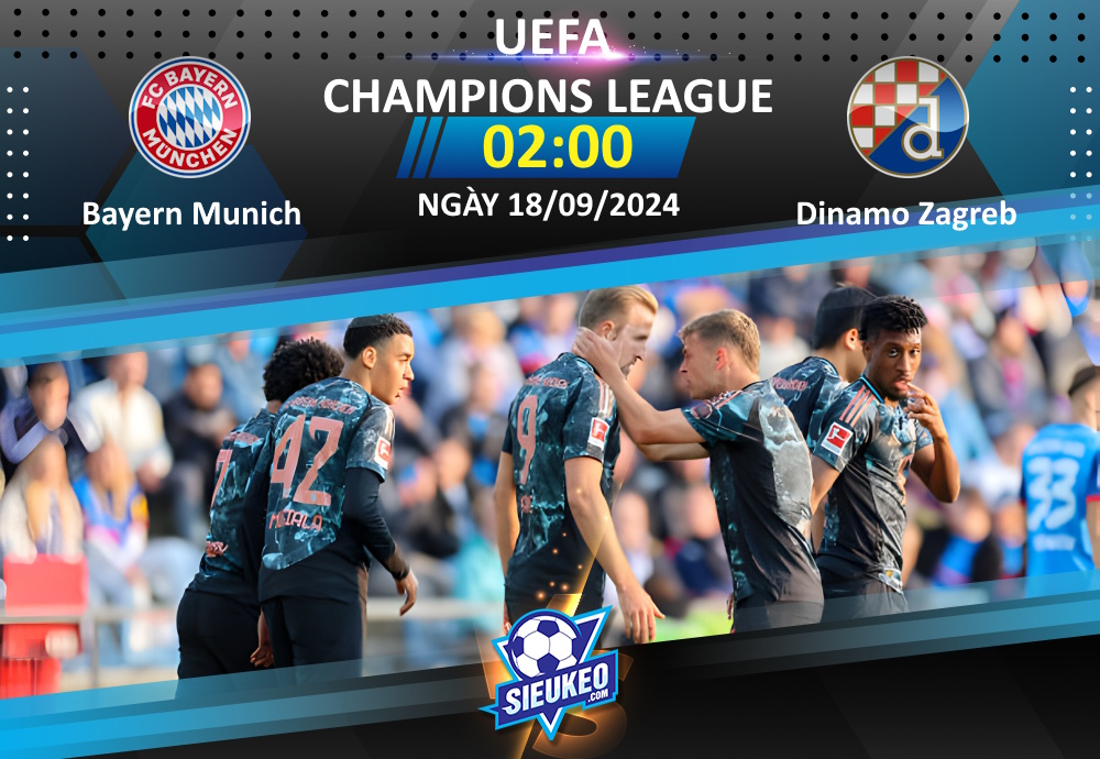 Soi kèo bóng đá Bayern Munich vs Dinamo Zagreb 02h00 ngày 18/09/2024: “Hùm xám” out trình