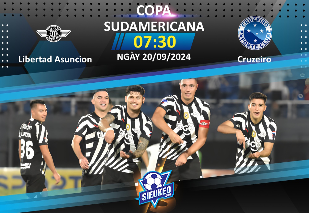 Soi kèo bóng đá Libertad Asuncion vs Cruzeiro 07h30 ngày 20/09/2024: “Khách” lấy lợi thế