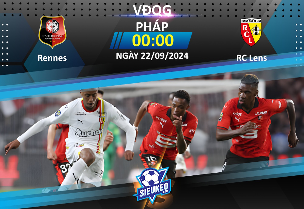 Soi kèo bóng đá Rennes vs RC Lens 00h00 ngày 22/09/2024: 1 điểm chia đều