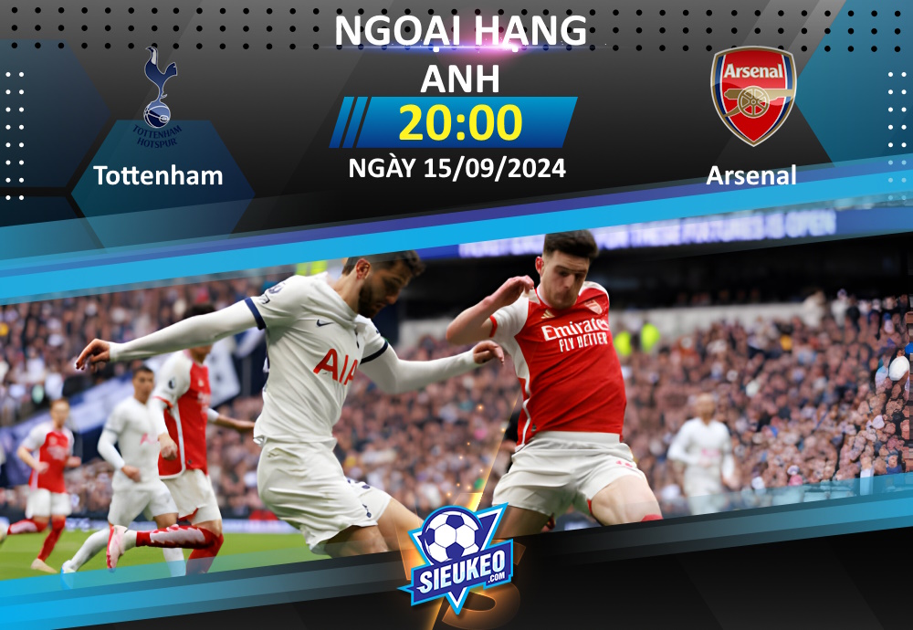 Soi kèo bóng đá Tottenham vs Arsenal 20h00 ngày 15/09/2024: Rượt đuổi tỷ số