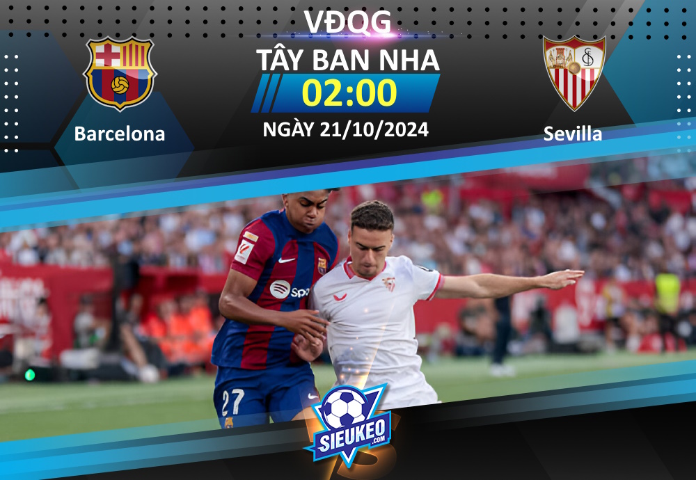 Soi kèo bóng đá Barcelona vs Sevilla 02h00 ngày 21/10/2024: Blaugrana áp đảo