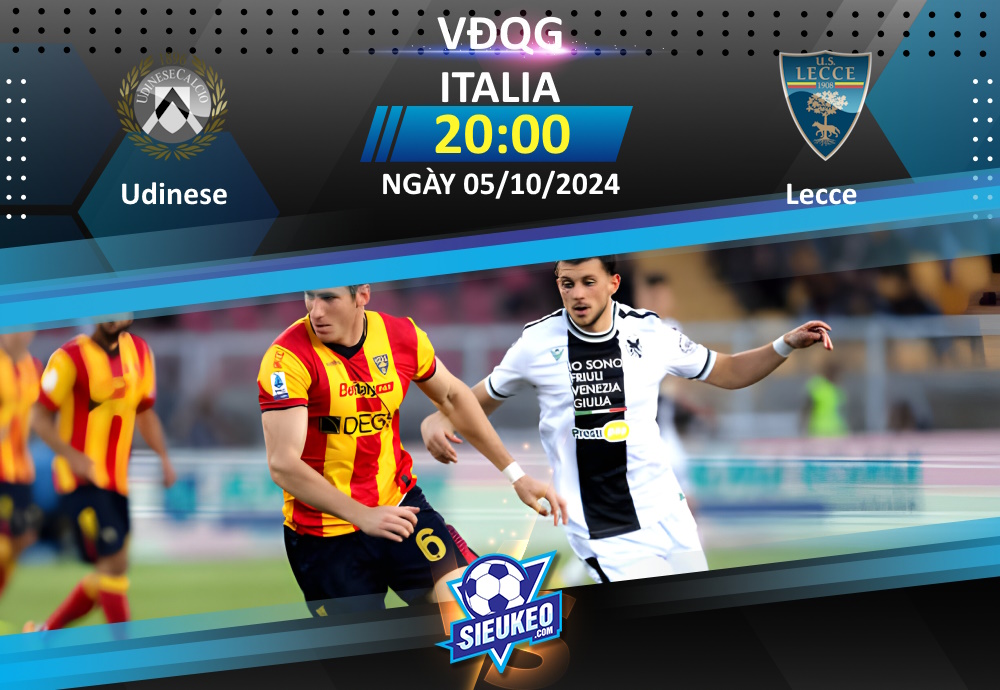 Soi kèo bóng đá Udinese vs Lecce 20h00 ngày 05/10/2024: Kèo trên thắng thế