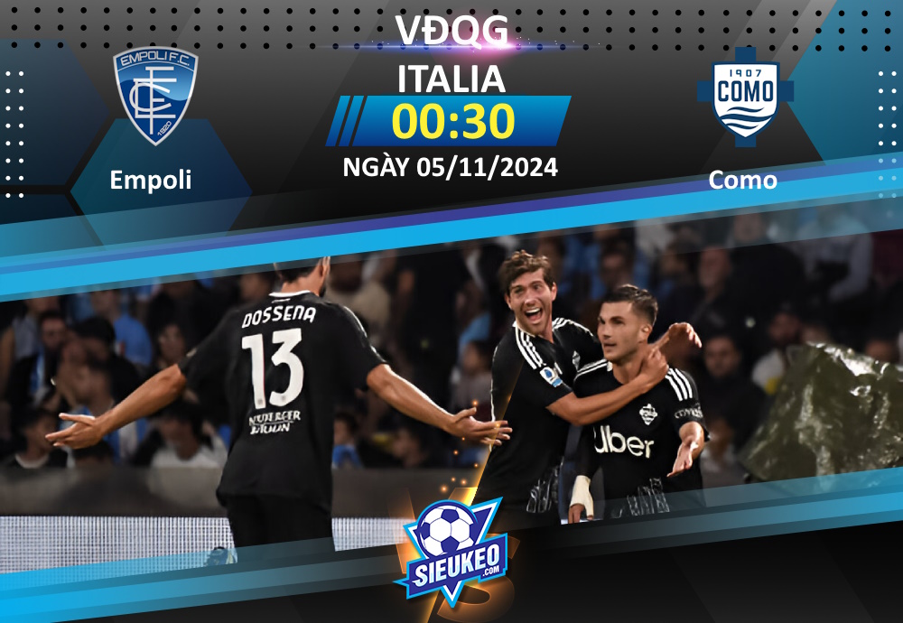 Soi kèo bóng đá Empoli vs Como 00h30 ngày 05/11/2024: Cân tài cân sức