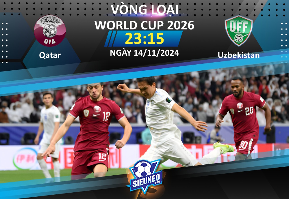 Soi kèo bóng đá Qatar vs Uzbekistan 23h15 ngày 14/11/2024: Chủ nhà sa sút