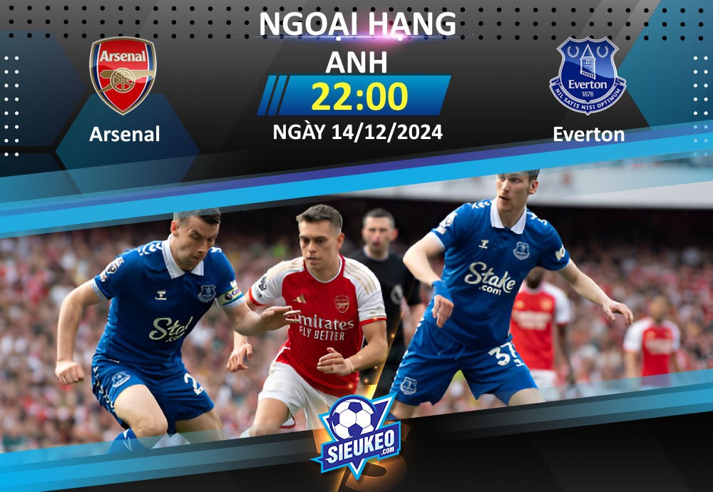 Soi kèo bóng đá Arsenal vs Everton 22h00 ngày 14/12/2024: Thế trận một chiều