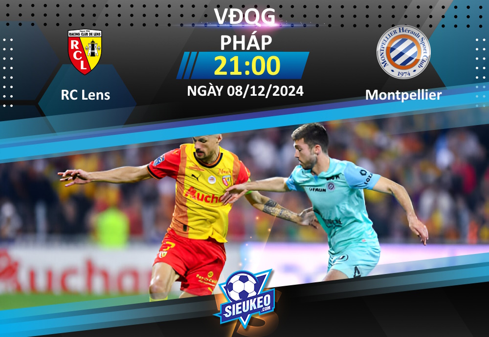 Soi kèo bóng đá RC Lens vs Montpellier 21h00 ngày 08/12/2024: Tiễn khách về tay trắng