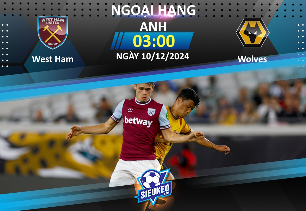 Soi kèo bóng đá West Ham vs Wolves 03h00 ngày 10/12/2024: Khách có điểm